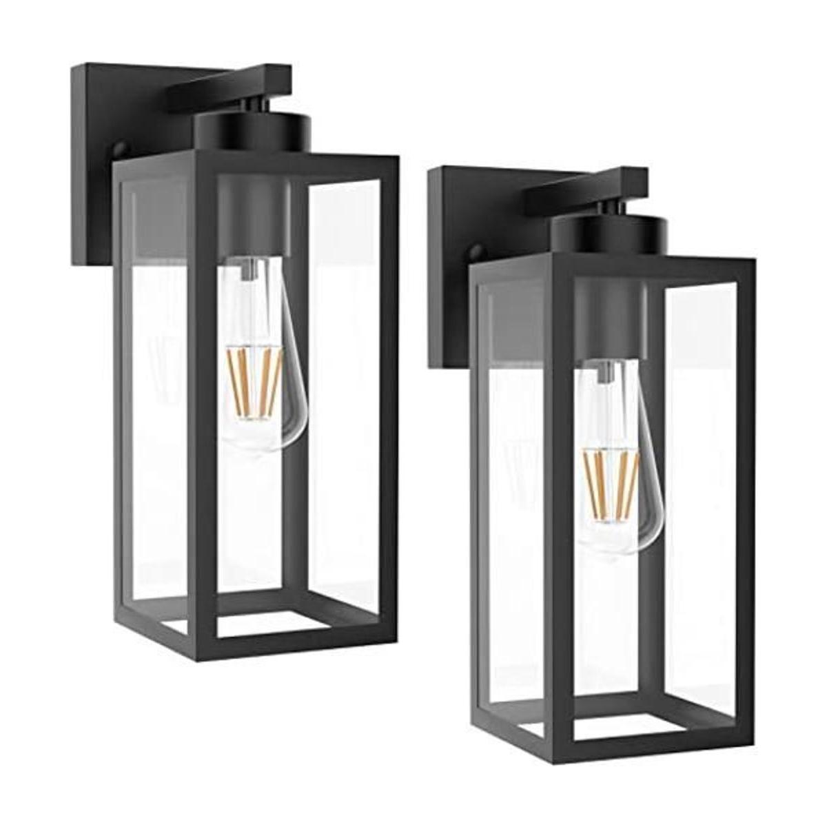Tipace Paquete de 2 faroles de pared para exteriores