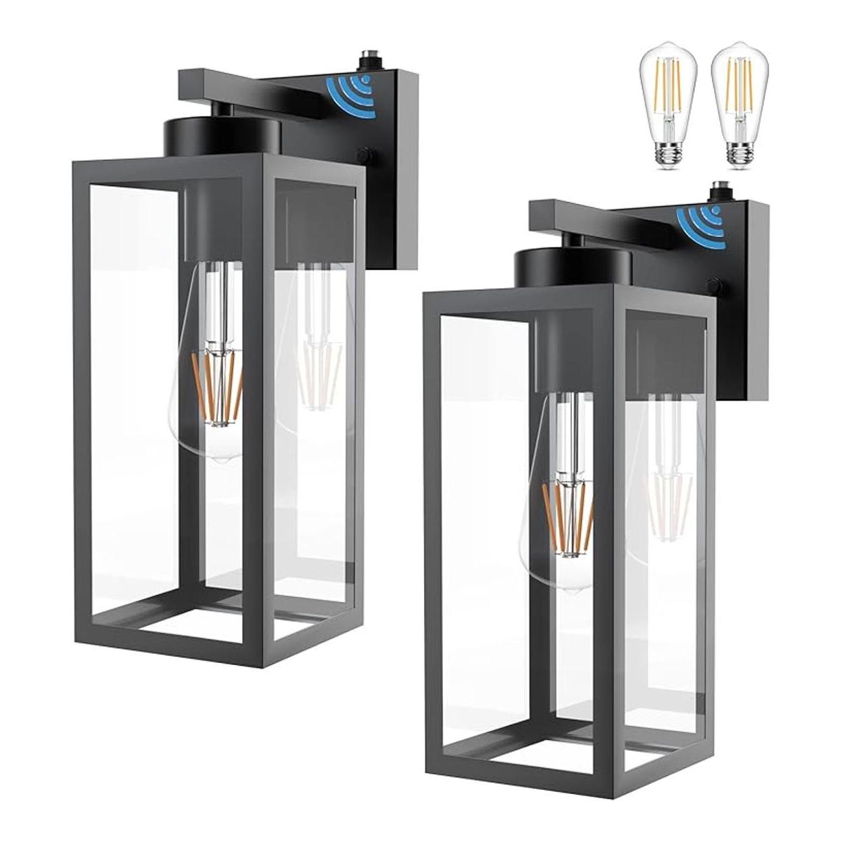 Tipace Paquete de 2 faroles de pared para exteriores con