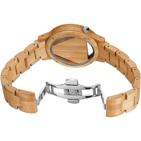 Colorful Wooden Watch Mens Skeleton Dial Full Wood Quartz