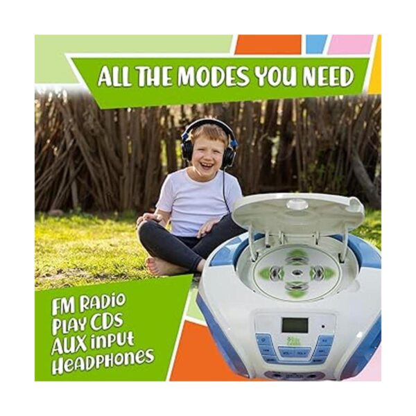 TinyGeeks Tunes Kids Boombox Reproductor de CD para niños_3
