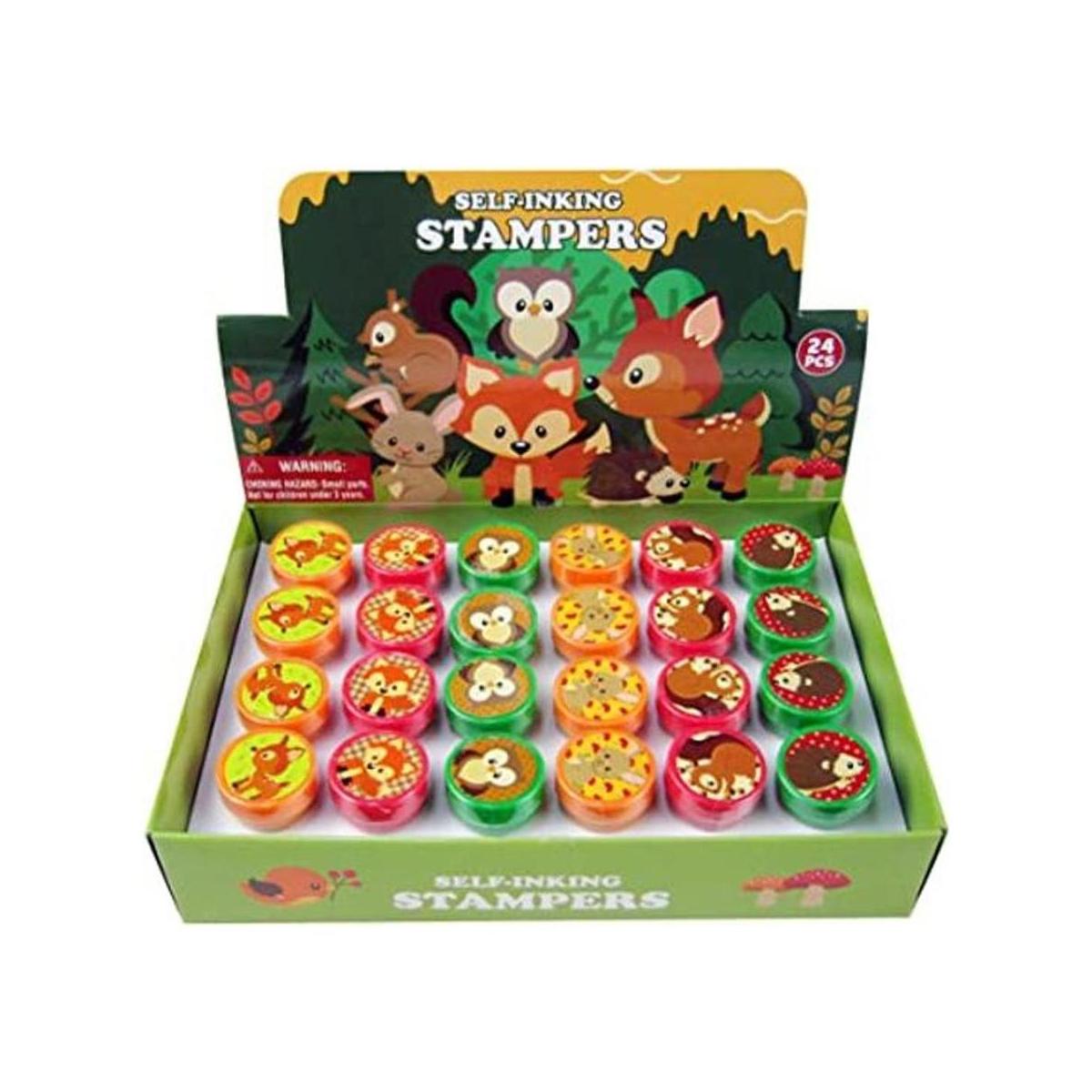 Tiny Mills 24 sellos de animales del bosque para niños