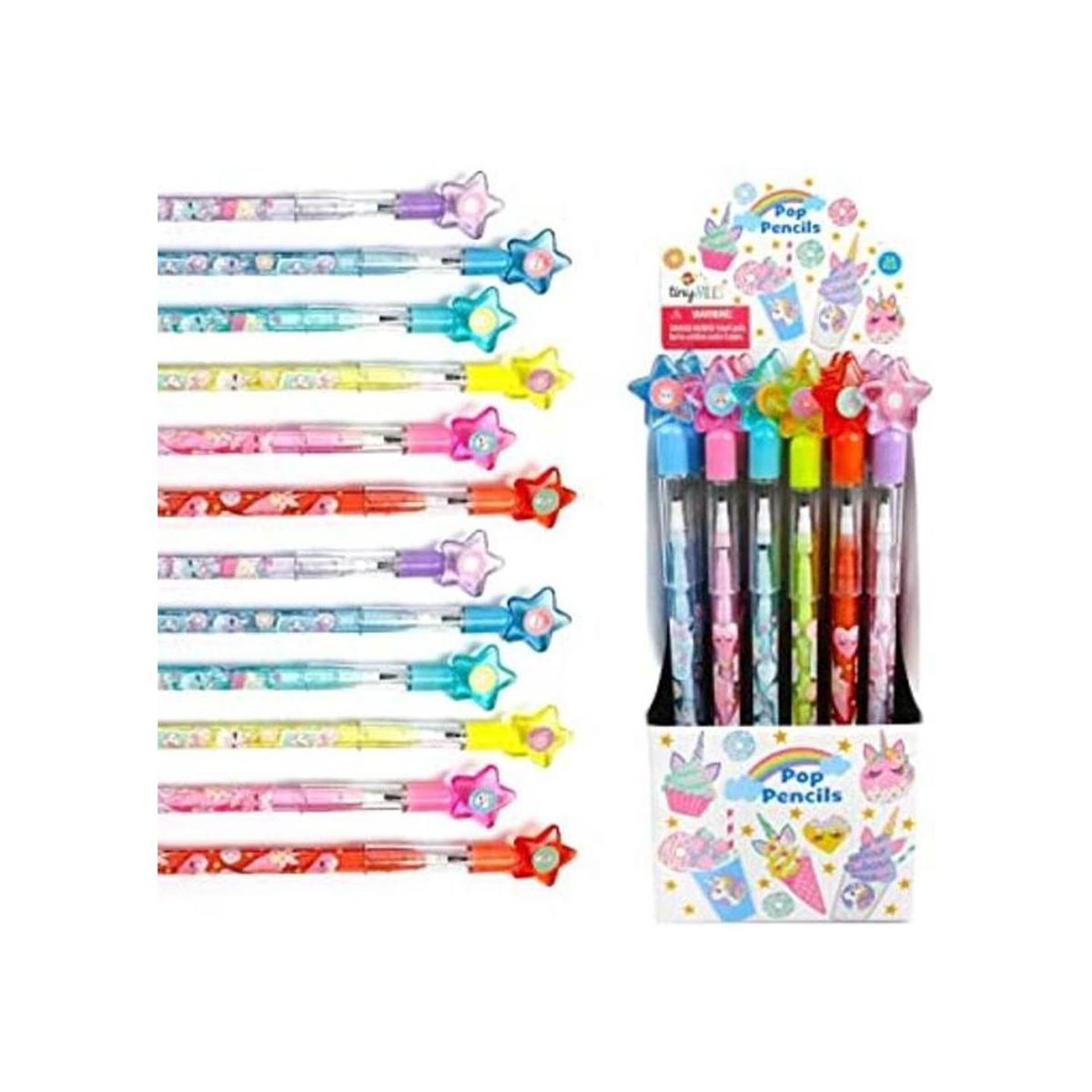 TINYMILLS Juego de 24 piezas de donas de unicornio