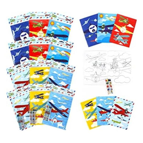 TINYMILLS Juego de libros para colorear para avión con 12_1