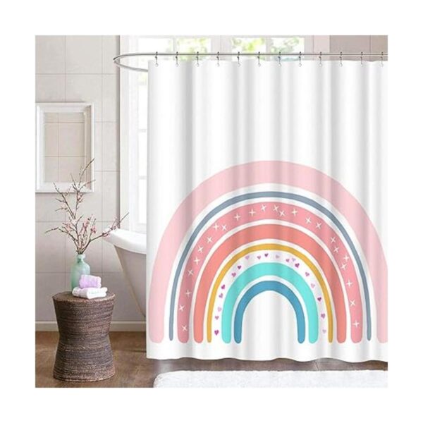 Juego de cortinas de ducha con diseño de arco iris color