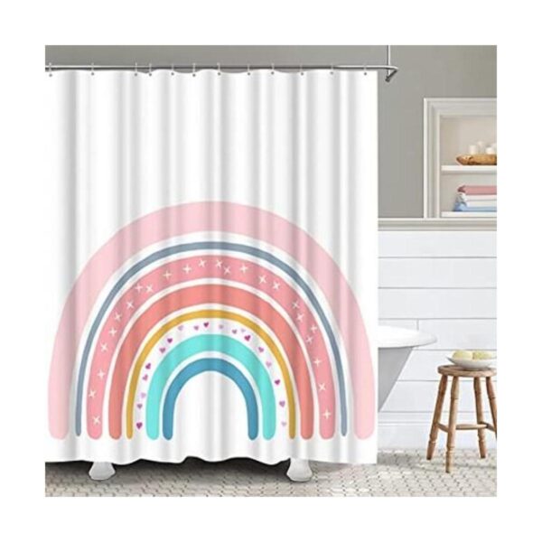 Juego de cortinas de ducha con diseño de arco iris color