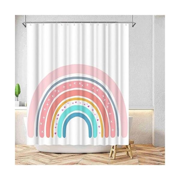 Juego de cortinas de ducha con diseño de arco iris color