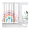 Juego de cortinas de ducha con diseño de arco iris color