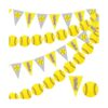 4 piezas de decoración de fiesta de sóftbol pancartas