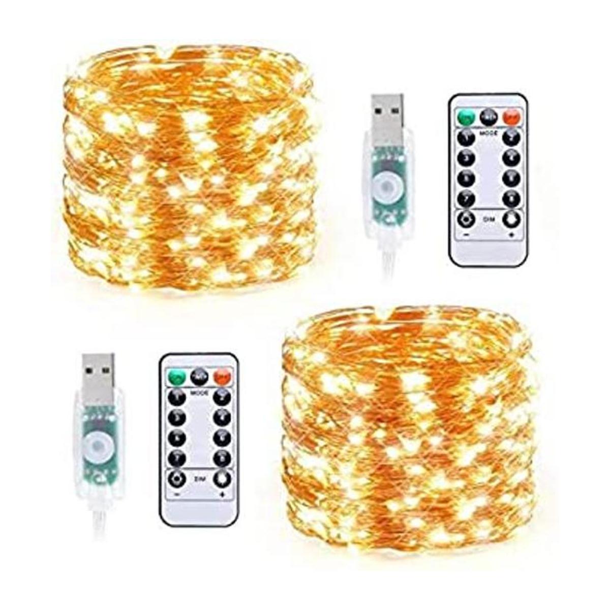 TingMiao Guirnalda de luces de hadas de alambre de cobre