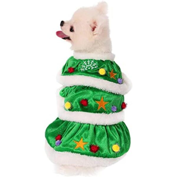 Filhome Disfraz de árbol de Navidad para perro gato