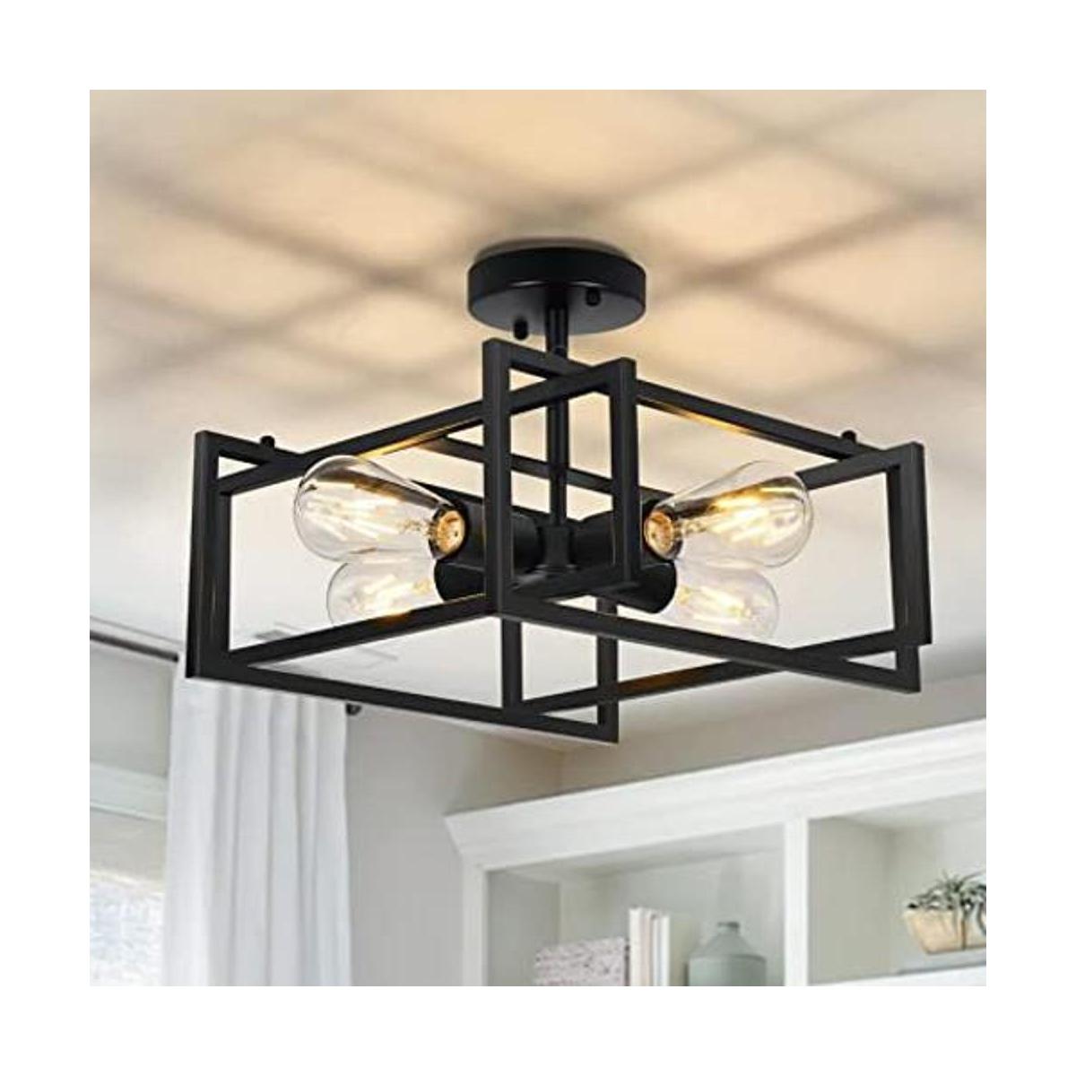Lámpara de techo semiempotrada de 4 luces lámpara