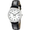 Timex reloj de fácil lectura y fecha con correa de cuero_1