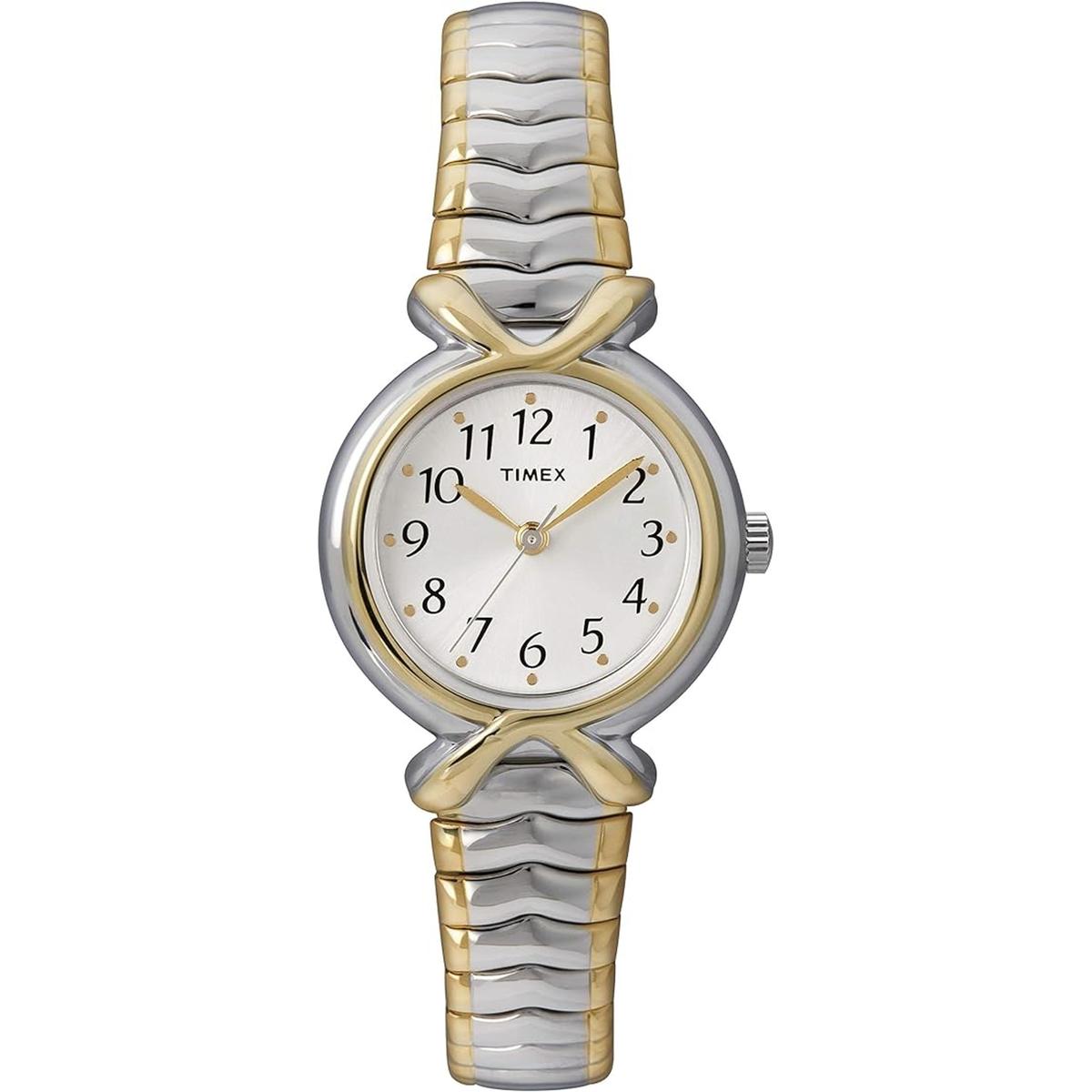 Timex Reloj de pulsera de expansión de acero inoxidable de