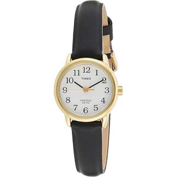 Timex Reloj T20433 Easy Reader en tono dorado y cuero_1