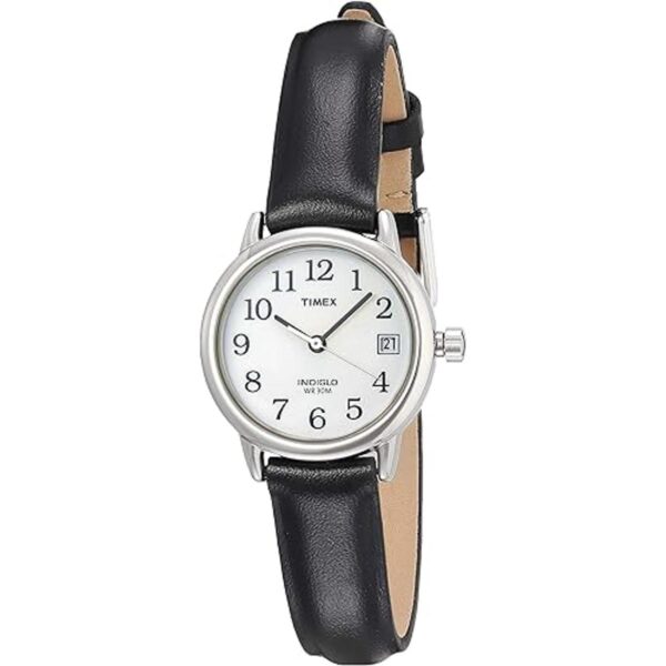 Timex Reloj analógico básico de cuarzo con correa de cuero_1