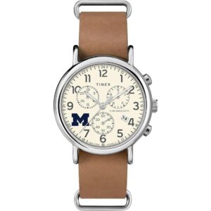 Timex Tribute Collegiate Weekender Chrono Correa de cuero_1