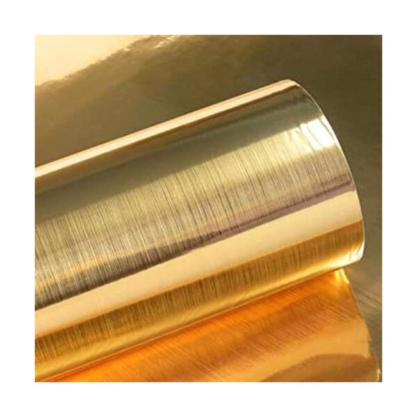 Papel de contacto autoadhesivo dorado de 17.7 x 118