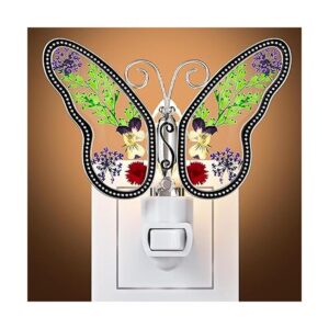 Mariposa de cristal de cristal con cristal de cristal con
