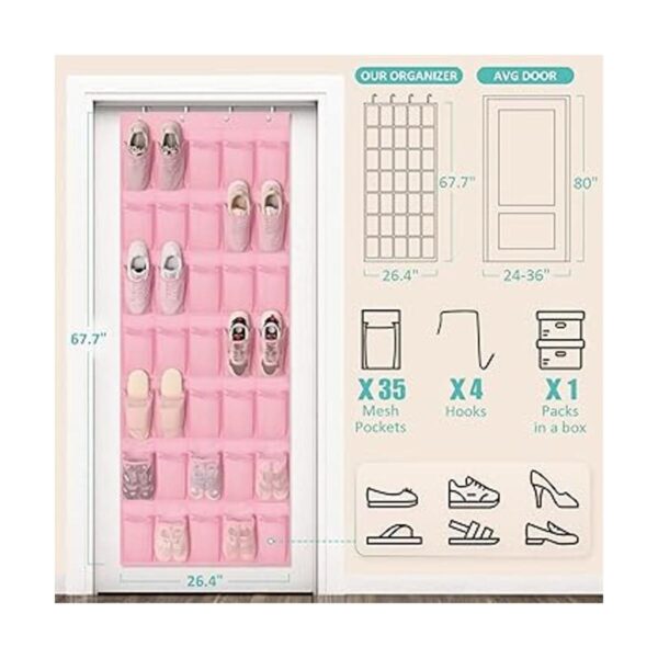 Organizadores de zapatos para colocar sobre la puerta