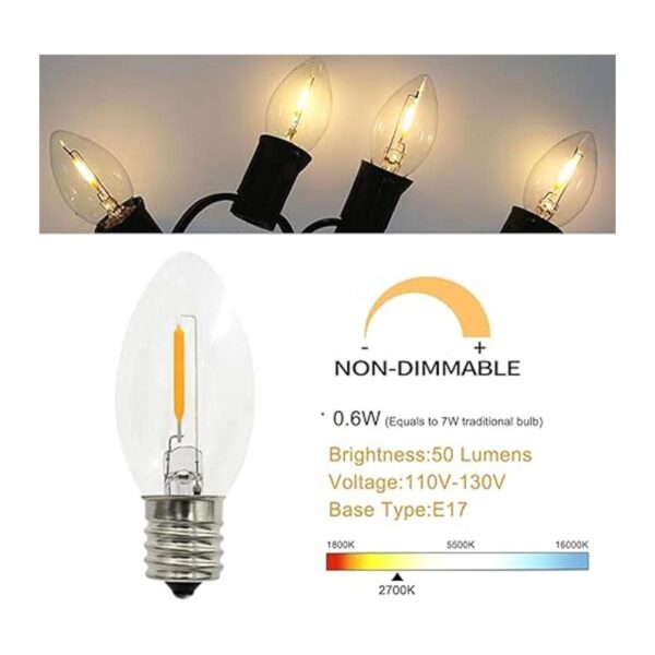 MYEMITTING Bombillas LED de repuesto C9 de Navidad de 0.6_4