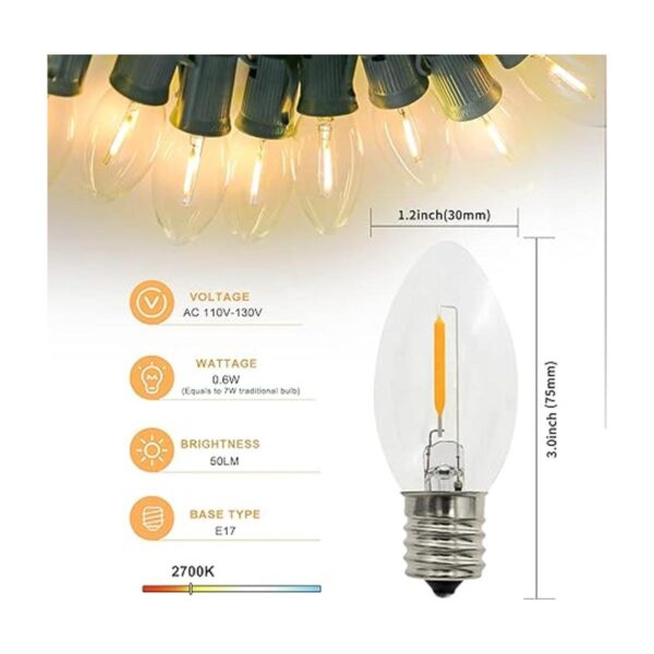 MYEMITTING Bombillas LED de repuesto C9 de Navidad de 0.6_2