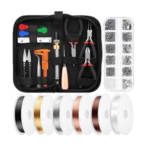 Thrilez Kit de suministros para hacer joyas con alambre de