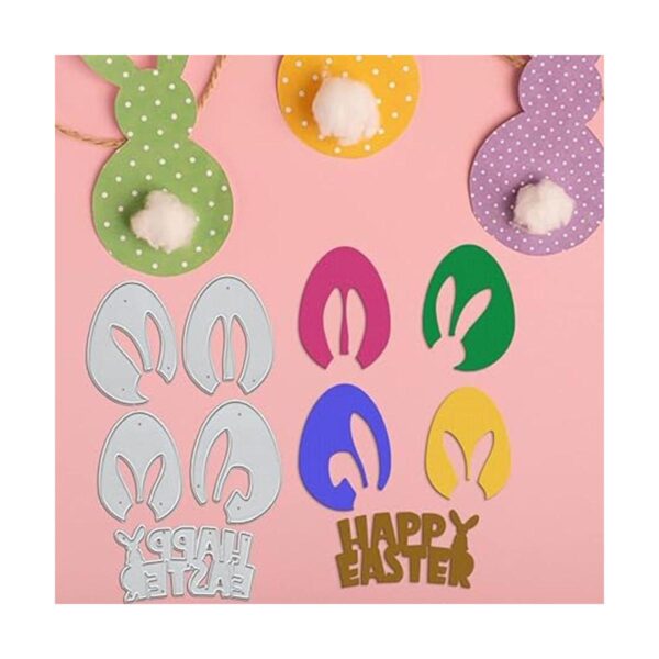 Huevos de Pascua de metal para hacer tarjetas orejas de_3