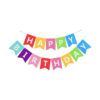 Banner de decoraciones de feliz cumpleaños con pompones de_3