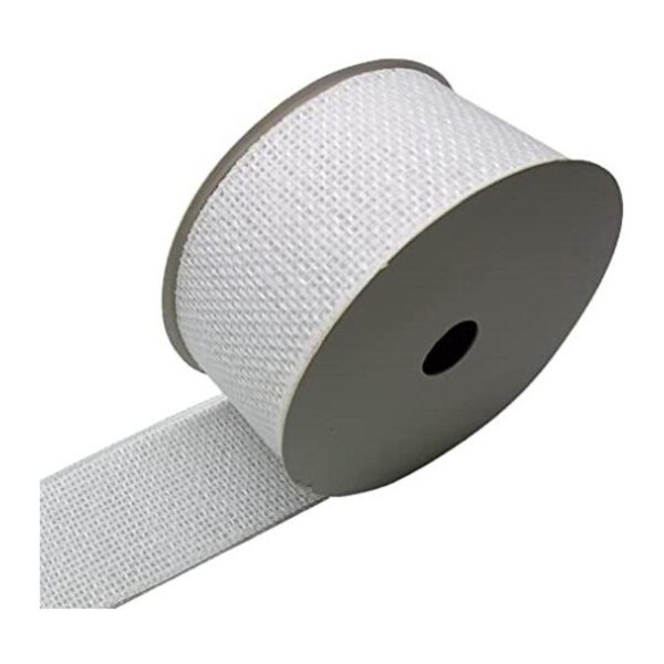 Cintas blancas de arpillera con cable de 2.5 pulgadas 10_1