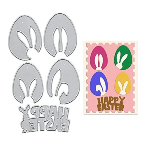 Huevos de Pascua de metal para hacer tarjetas orejas de_1
