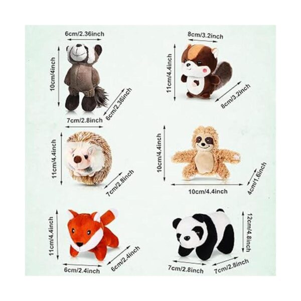 Juego de 6 juguetes de peluche de animales de la selva_2