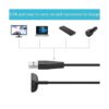 Threeeggs Cargador para Fitbit Charge 5 cable de carga_4