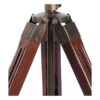 Lámpara de mesa de trípode de madera de teca estilo_4