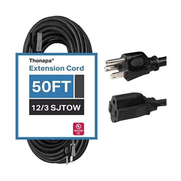 Thonapa Cable de extensión negro resistente al aceite de_1