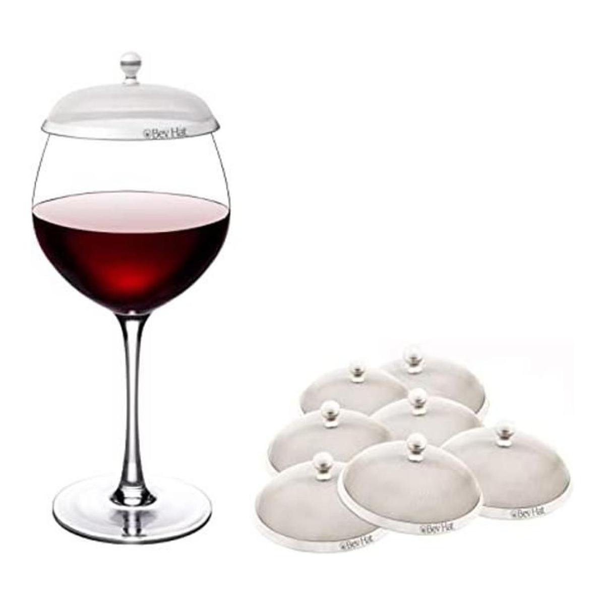 BevHat Cubierta de copa de vino de acero inoxidable