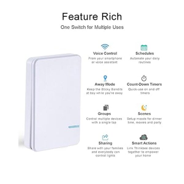 Thinkbee Kit de interruptor de luz inalámbrico WiFi de_2