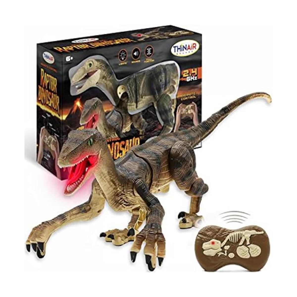 Juguete de dinosaurio a control remoto velociraptor de 18