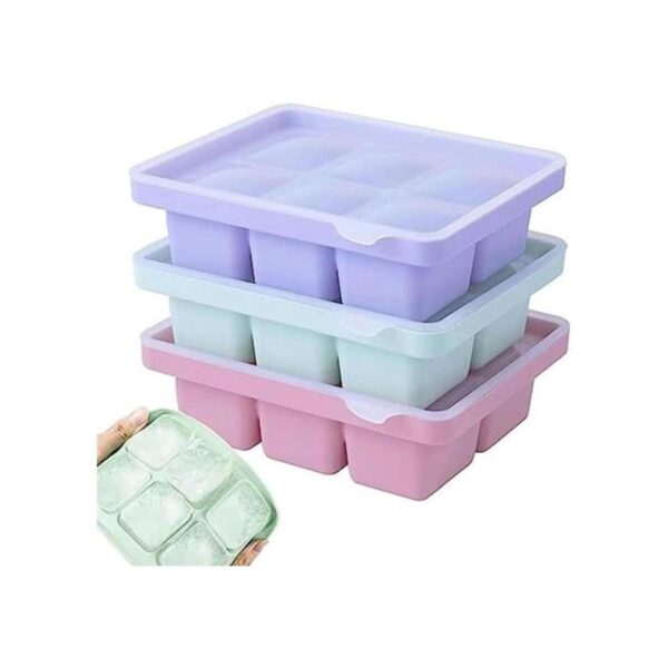 Theuwnee 3 bandejas para cubitos de hielo XL moldes de