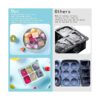 Theuwnee 3 bandejas para cubitos de hielo XL moldes de