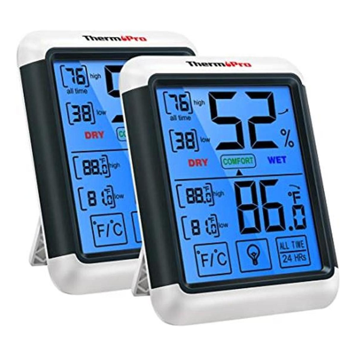 ThermoPro TP55 2 piezas higrómetro digital para