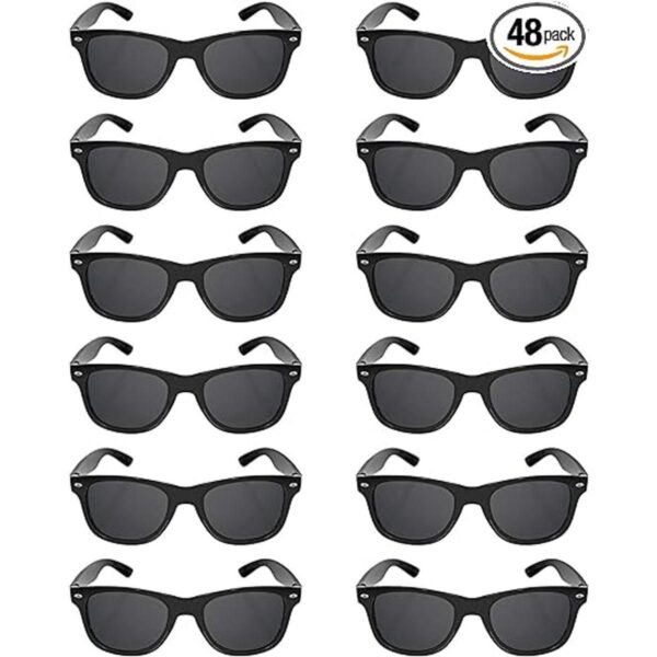 48 gafas de sol negras al por mayor paquete de fiesta_1