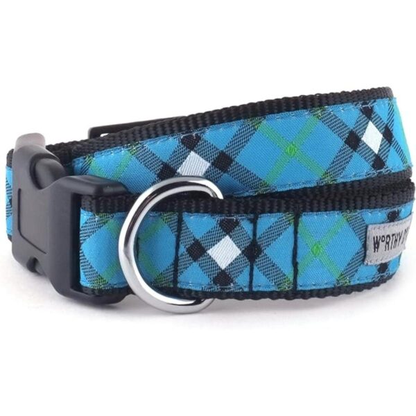 The Worthy Dog Collar de perro a cuadros bias collar_1