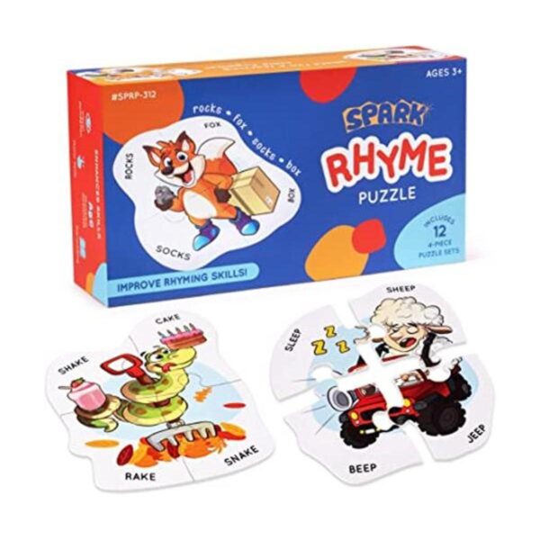 Juego de rompecabezas de rima aprende a rimar y combinar