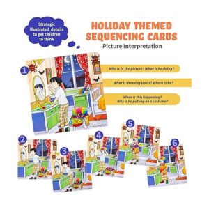 Tarjetas de cuentos navideños juego de secuencia