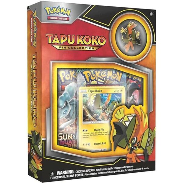 Juego de cartas Pokemon TCG Tapu Koko Pin Collection_1