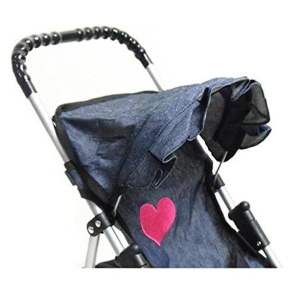 Mi primer carriola para muñecas Denim para bebé muñeca_4