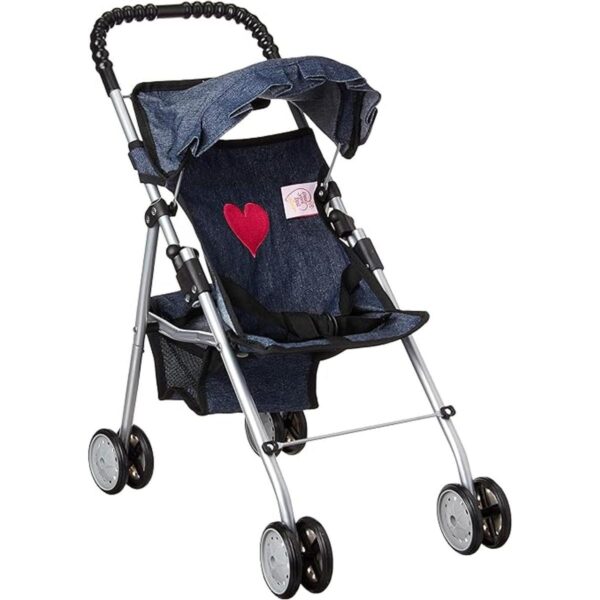 Mi primer carriola para muñecas Denim para bebé muñeca_1