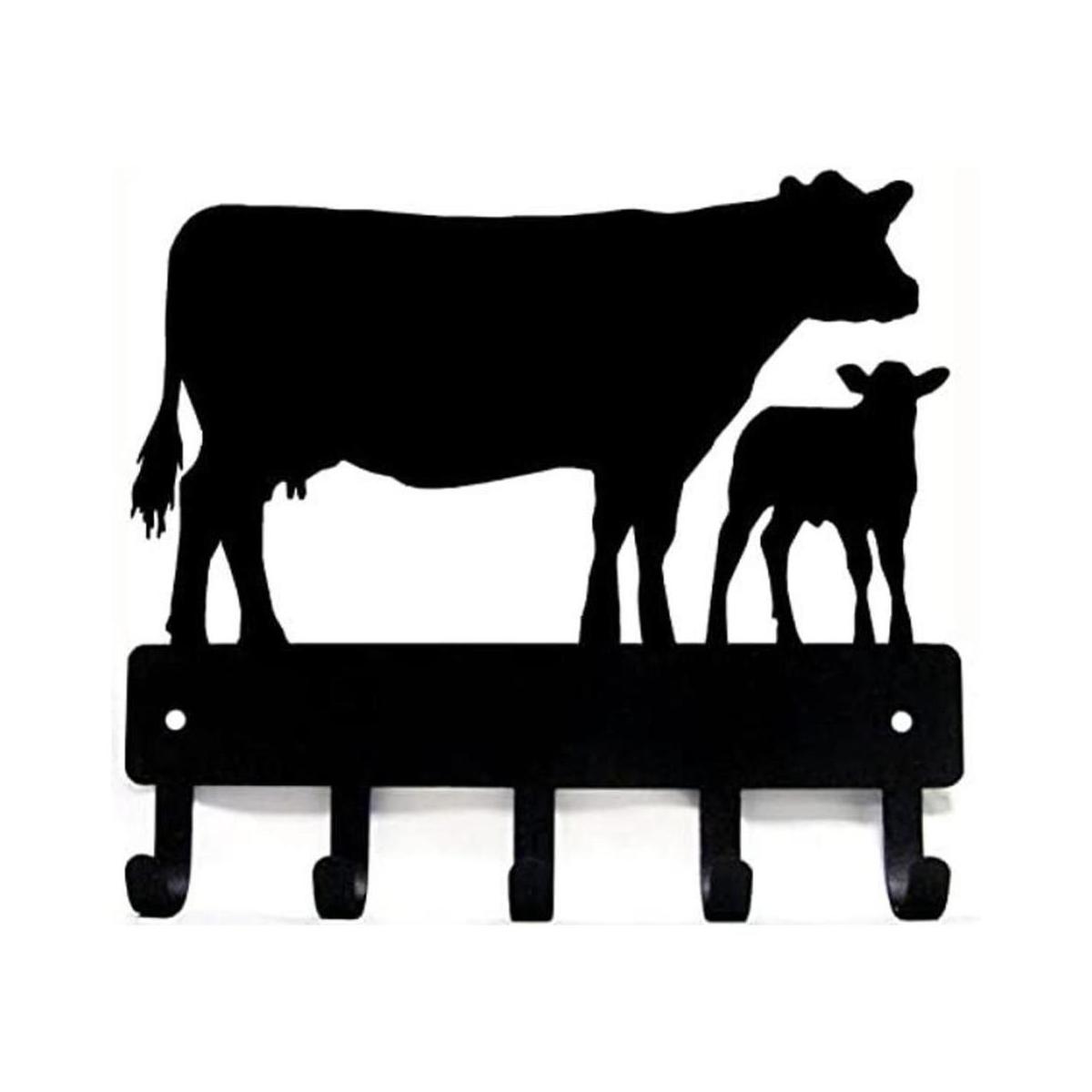 Llavero de granja de ganado de vaca y pantorrilla pequeño