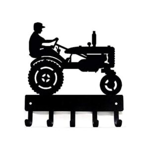 Farm Tractor with Farmer Key Rack Holder for Wall 6 inch_1