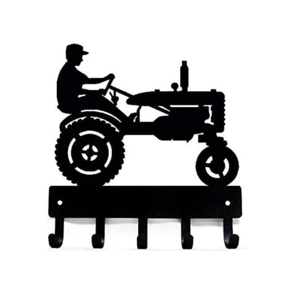 Farm Tractor with Farmer Key Rack Holder for Wall 6 inch_1